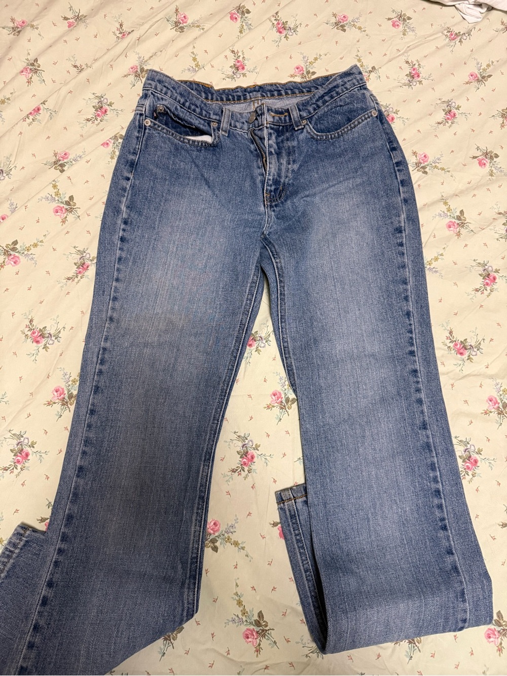 Ralph Lauren Women's Straight Leg Jeans in Light Wash Blue